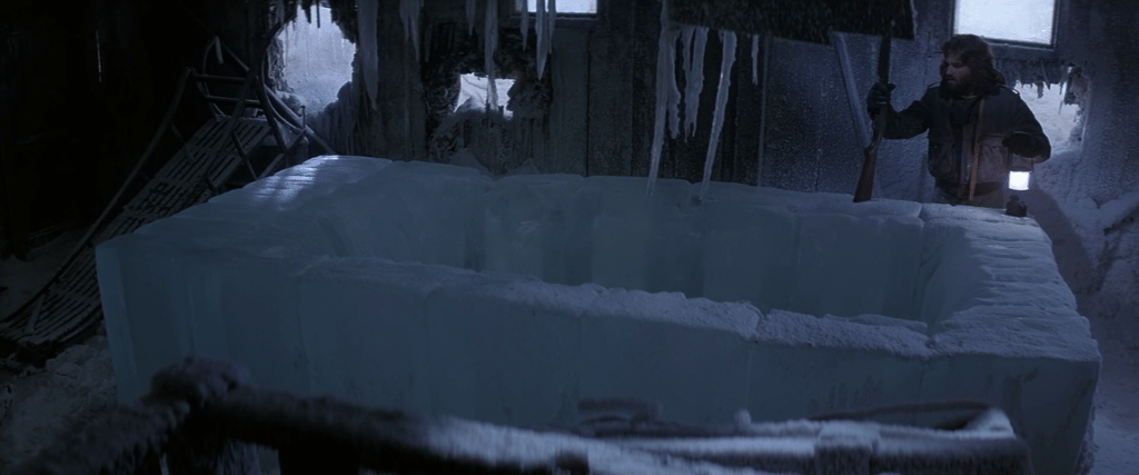 McReady discovers that the ice tomb is empty...and that's not good news.