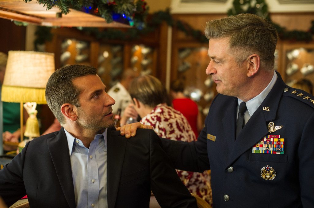 Bradley Cooper, left, and Alec Baldwin star in Columbia Pictures' "Aloha," also starring Emma Stone.