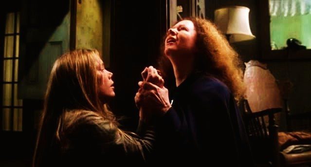 Carrie's mother, Margaret, prays for her daughter's forgiveness, though, as usual, she's done nothing wrong. 