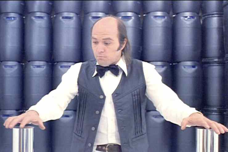 Reggie quickly figures out those swell chrome tubes aren't the mortuary's in-home surround sound system