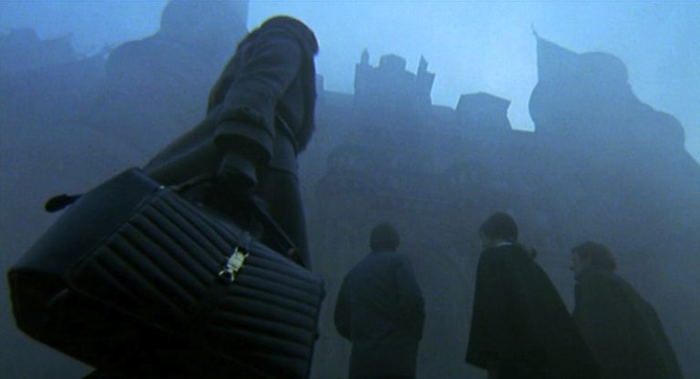 Yep. That doesn't look haunted at all. Our heroes arrive on the ominous steps of Hell House.