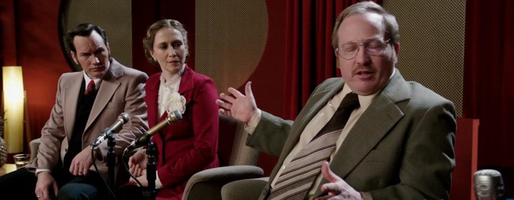 Not everyone was a fan of the Warrens. One of their detractors tries to shoot holes in their stories during a live talk show broadcast.